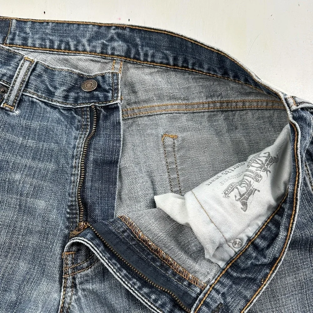 Levi's 559 Straight Relaxed‎ Jeans Mens 34x32 Blue Cotton Denim Dark Wash VTG